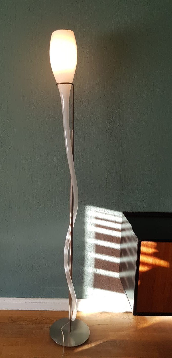 Droplett spira glas murano lamp 185 cm, Ophalen, 150 tot 200 cm, Design italy, Glas