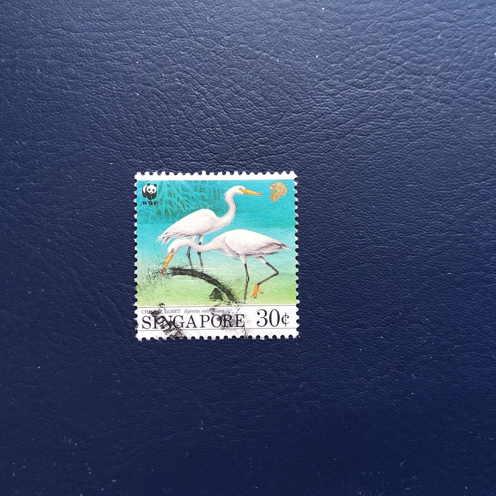 Singapore 30c WWF Postzegel met Reigers, Ophalen of Verzenden