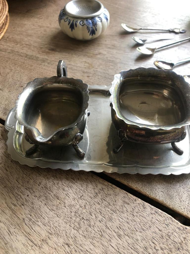 Melk en suiker stelletje, Antiek en Kunst, Antiek | Goud en Zilver, Ophalen