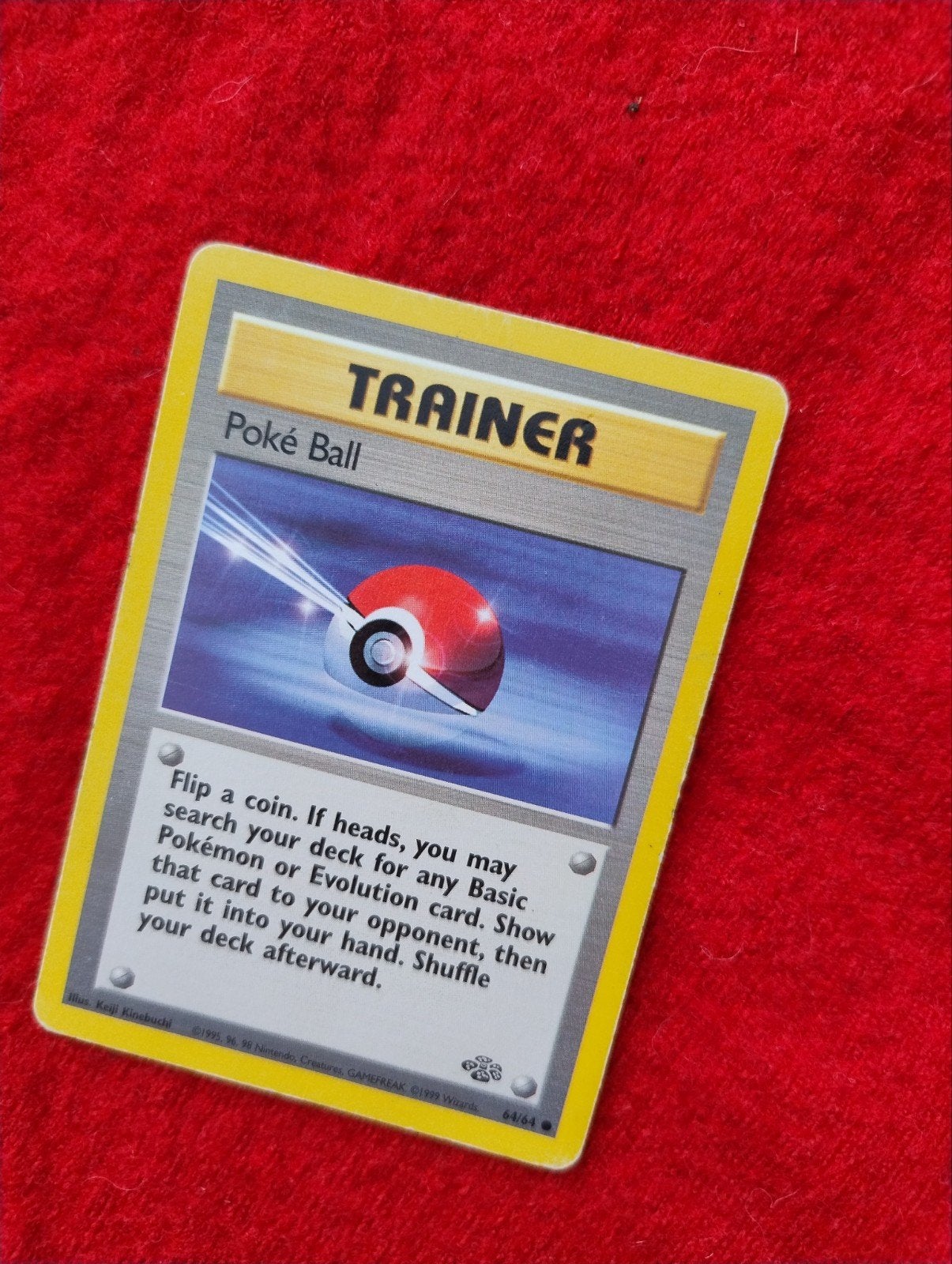 Pokémon Trainer Kaart - Poké Ball (64/64), Ophalen of Verzenden, Gebruikt, Losse kaart