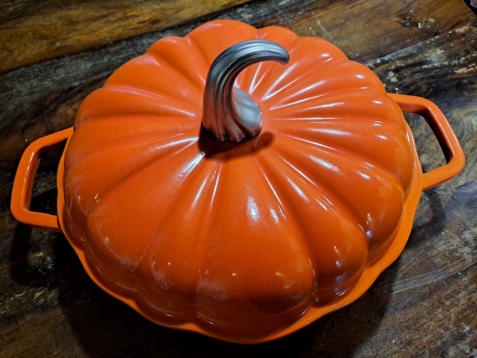 Pompoen pan Dutch Oven - Oranje Gietijzeren Braadpan, Overige typen, Nieuw, Ophalen of Verzenden, Metaal
