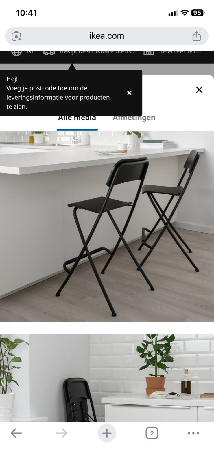 6 mnd IKEA Franklin barkrukset van 2- Zo goed als nieuw, Met voetsteun, 60 tot 90 cm, Ophalen of Verzenden, Zo goed als nieuw