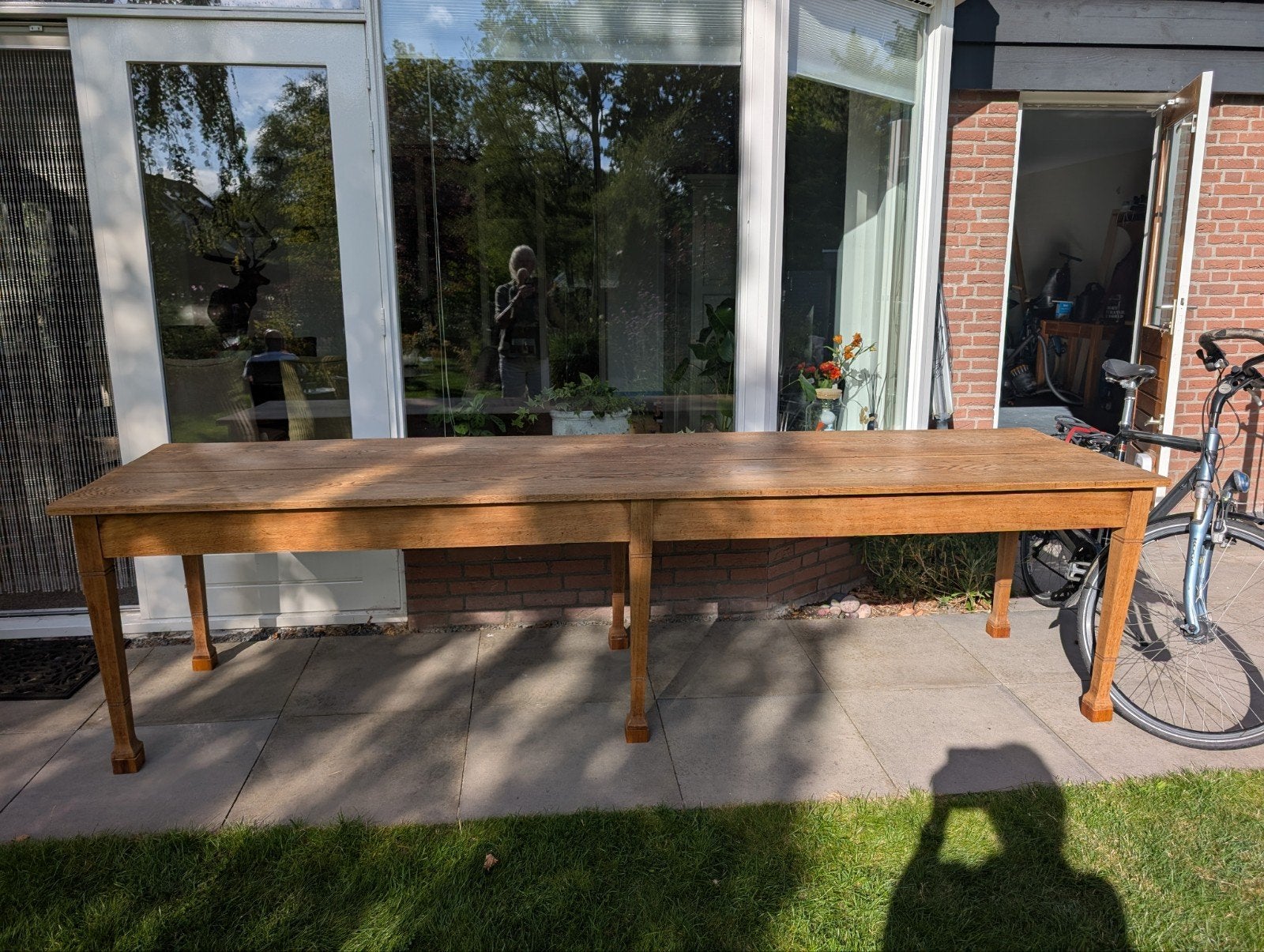 kloostertafel, Ophalen, Gebruikt, Eikenhout, 200 cm of meer