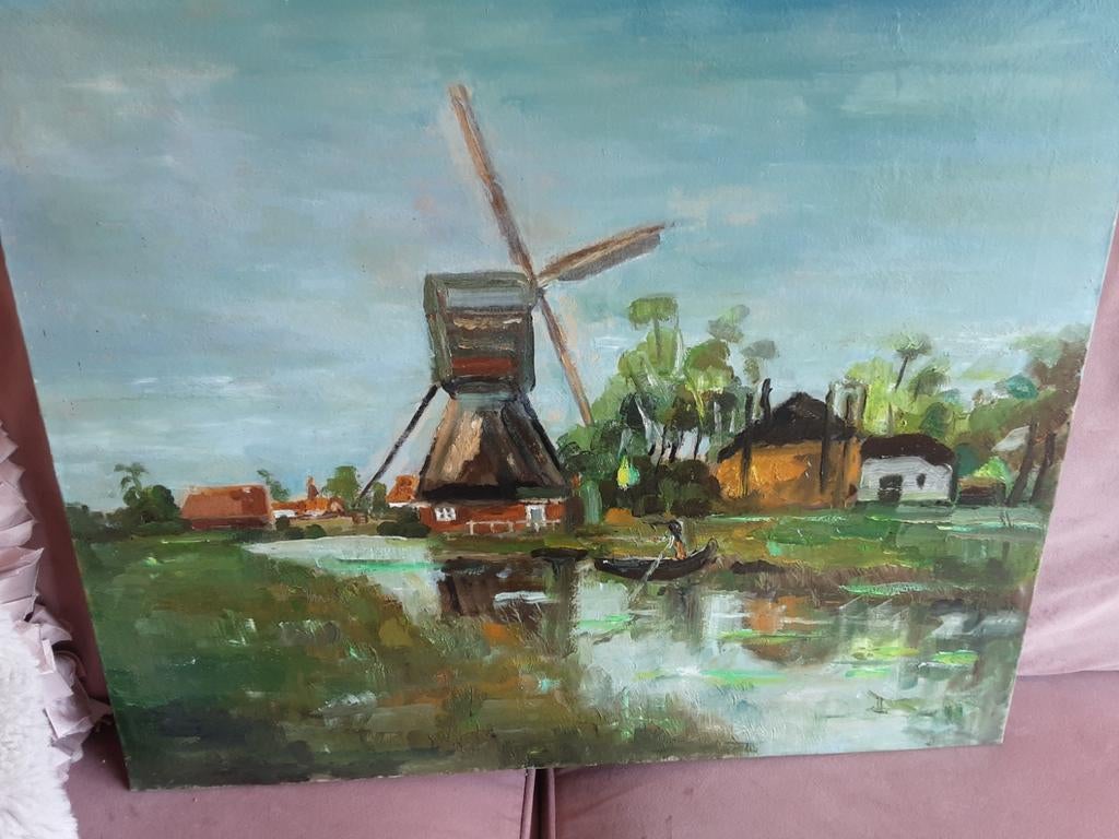 Molen schilderij, Antiek en Kunst, Ophalen of Verzenden