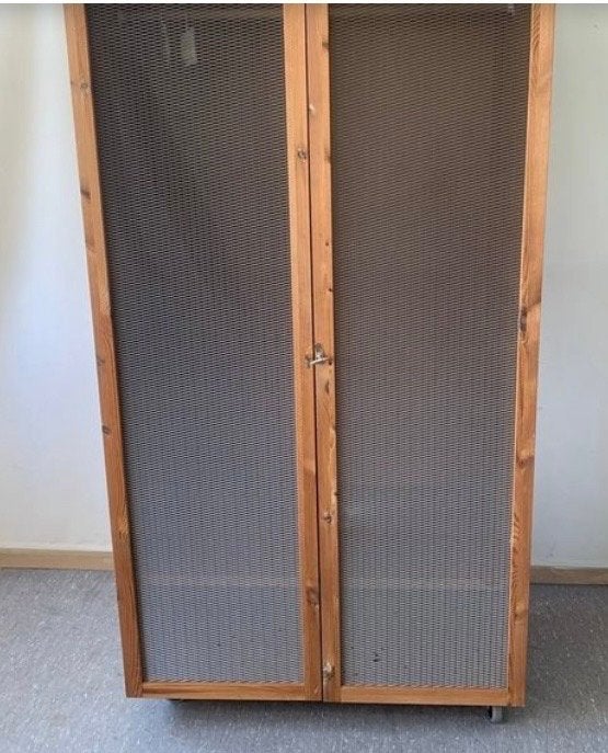 Vintage IKEA L5806 Kledingkast met gaasdeuren, Huis en Inrichting, Ophalen, Gebruikt, Grenenhout, 50 tot 100 cm