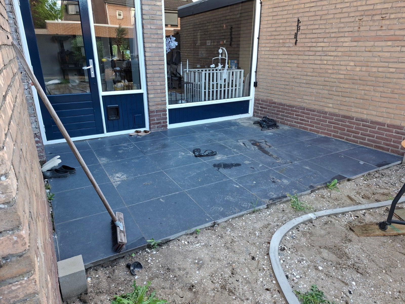 GRATIS Keramische tegels 60x60 cm +/- 12m2, Tuin en Terras, Ophalen