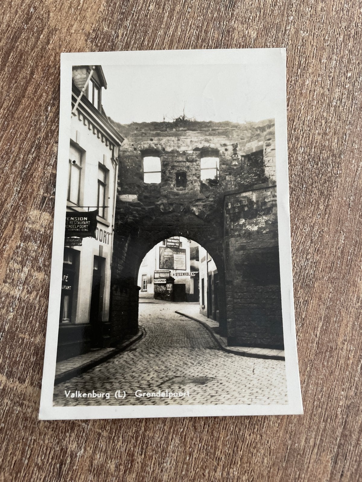 Oude ansichtkaart Valkenburg (L) - Grendelpoort, Ophalen of Verzenden, 1940 tot 1960, Gelopen, Limburg