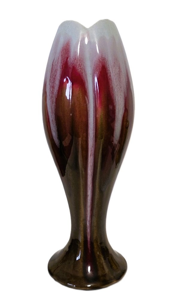 Art-Deco tulpenvaas in keramiek, 31,5 cm., Huis en Inrichting, Overige kleuren, Aardewerk of Porselein, Ophalen of Verzenden, Zo goed als nieuw