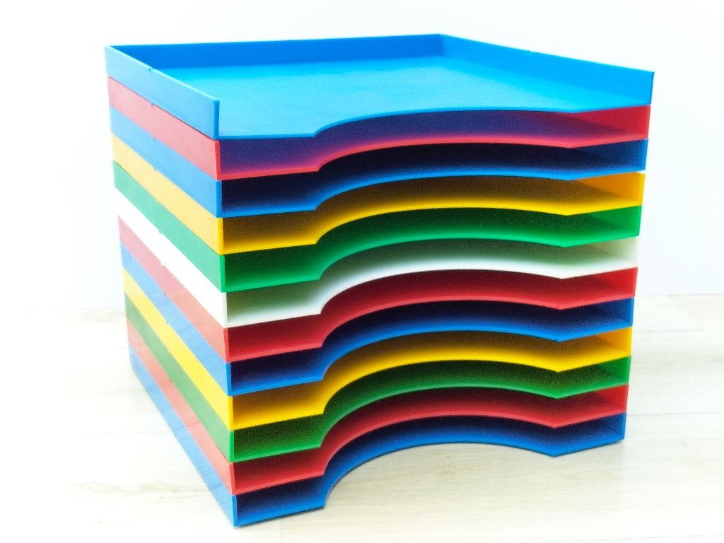 Set 2: LP vinyl Tico opbergsysteem /rekken/ bakken 12 stuks, Ophalen, Zo goed als nieuw, Kunststof, Vintage