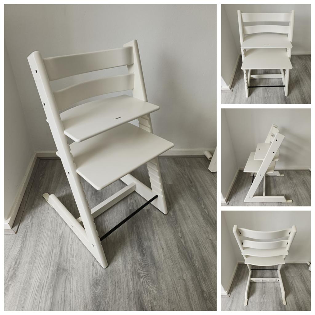 ZGAN! Stokke Tripp Trapp wit nieuw model, Kinderen en Baby's, Kinderstoelen, Ophalen of Verzenden, Zo goed als nieuw, Stokke Tripp Trapp