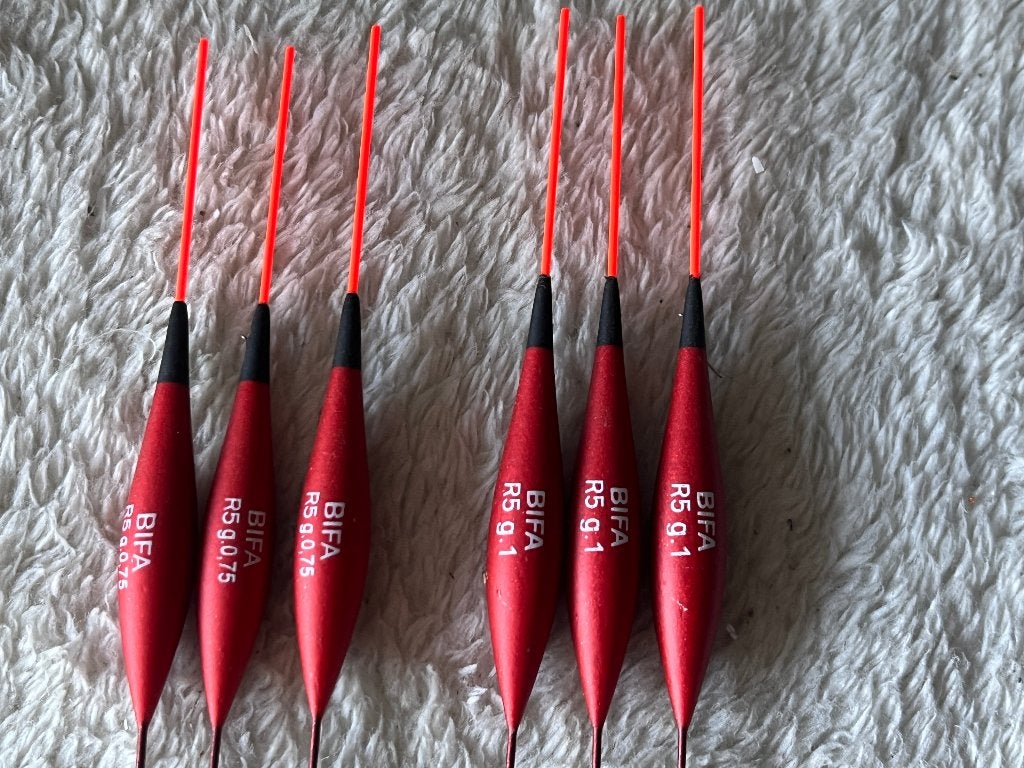 adv 371 / NIEUW serie 6 dobbers BIFA, Ophalen of Verzenden, Nieuw, Dobber of Lood