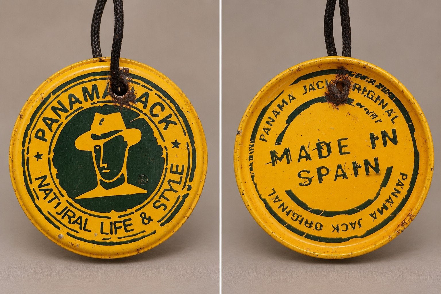 Vintage Panama Jack hanger Made in Spain – geel, Ophalen of Verzenden, Gebruikt
