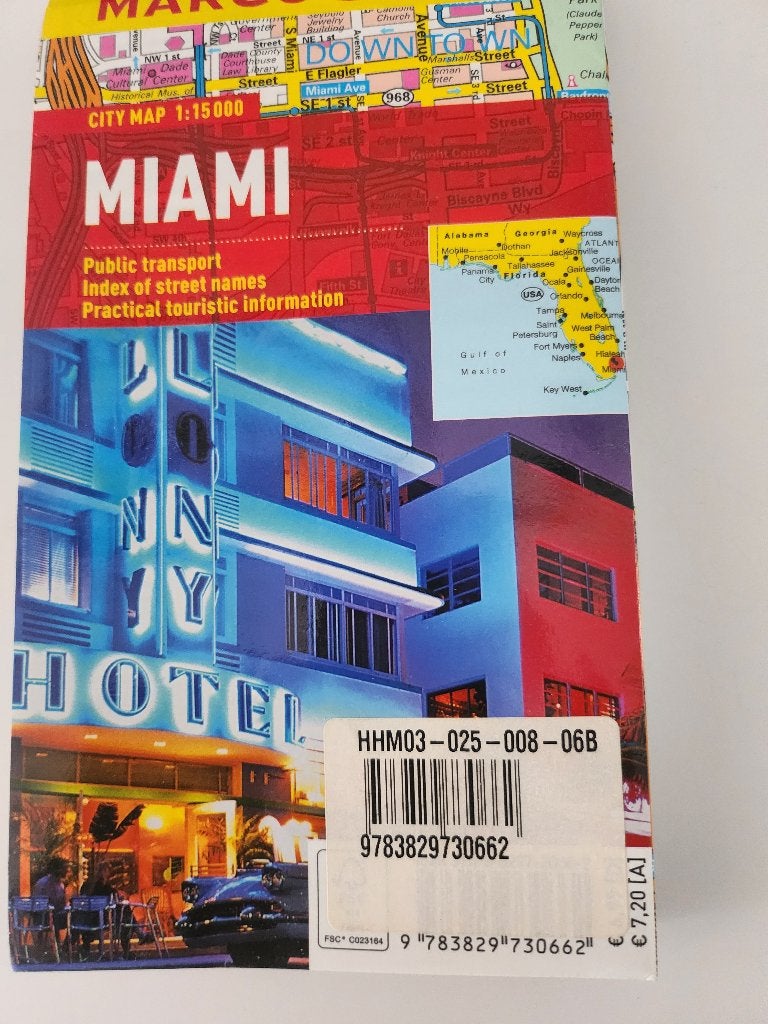 Plattegrond Miami, Boeken, Atlassen en Landkaarten, Ophalen of Verzenden, 1800 tot 2000, Nederland, Landkaart