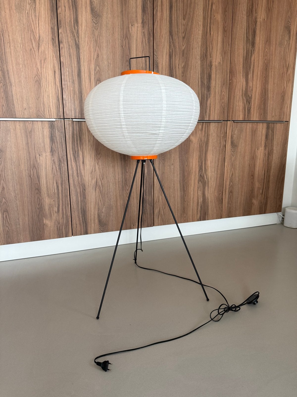 Vloerlamp met rijstpapieren kap Akari lookalike, Ophalen, Modern design, Gebruikt, 100 tot 150 cm