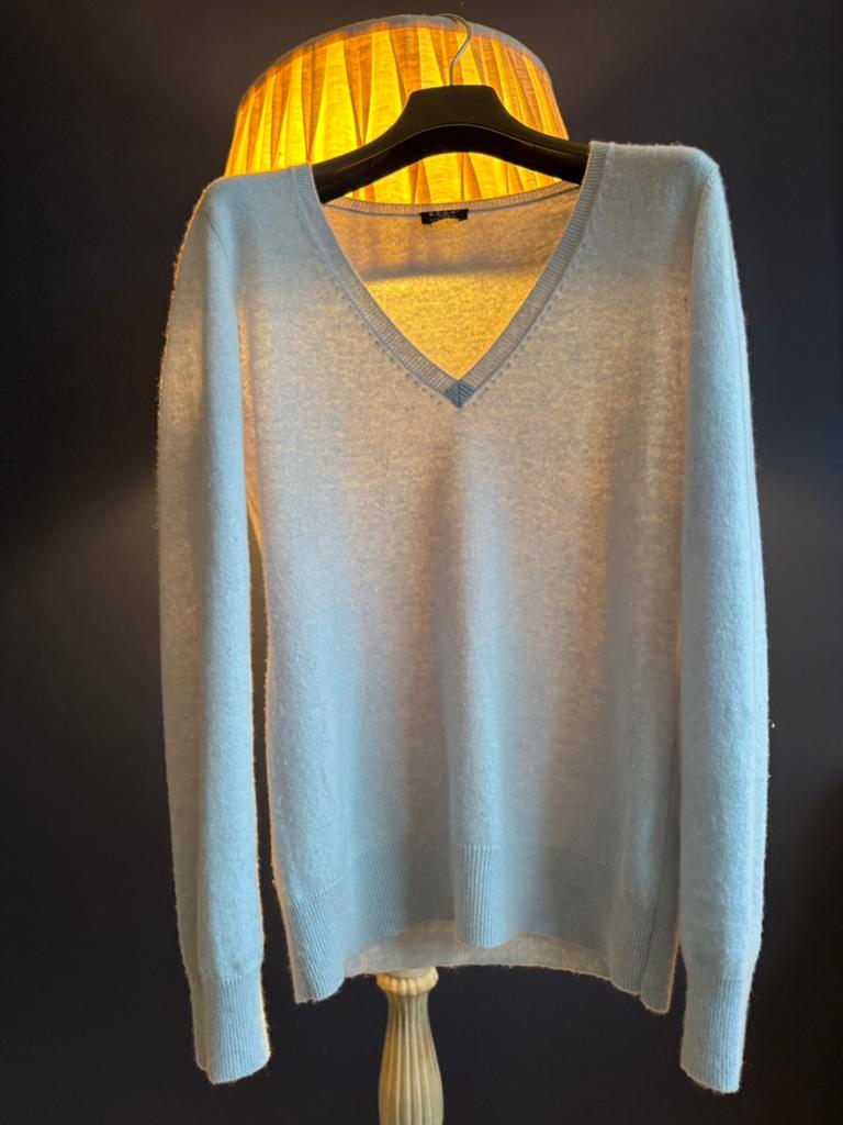 Leuke trui 100% cashmere in heel goede staat, Ophalen of Verzenden, Gedragen, Maat 38/40 (M), Blauw