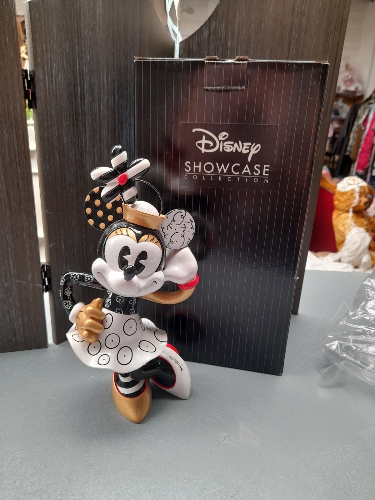 Disney beeldje minnie mouse britto incl doos, Ophalen of Verzenden, Mickey Mouse, Zo goed als nieuw, Beeldje of Figuurtje