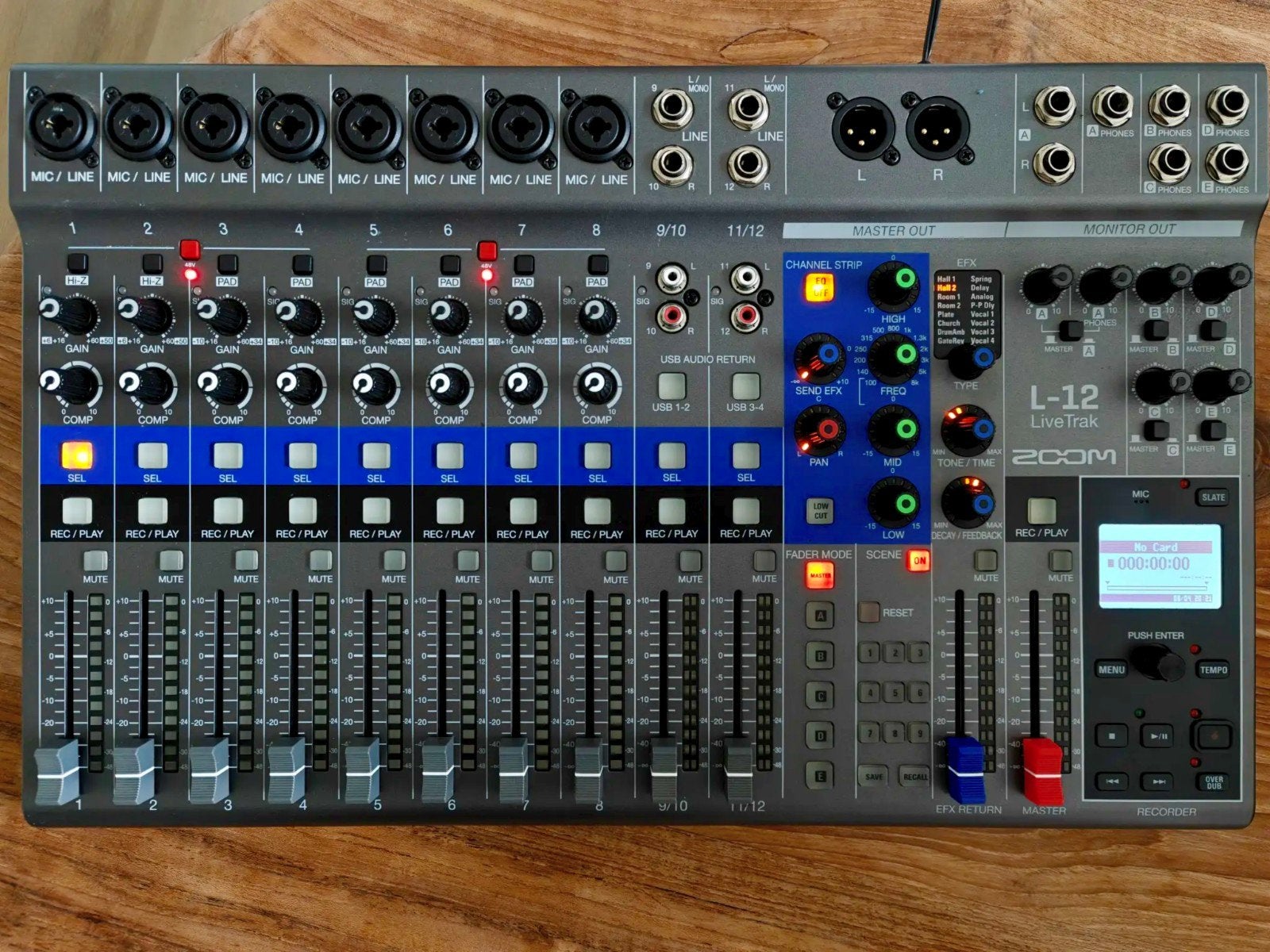 Zoom LiveTrak L-12 digitaal 12 sporen digitaal mengpaneel., Muziek en Instrumenten, Ophalen of Verzenden, Zo goed als nieuw, 10 tot 20 kanalen