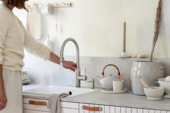 Nieuwe Quooker Flex Round RVS + PRO3 + CUBE + RVS zeeppomp, Ophalen, Overige typen, Nieuw, Overige materialen