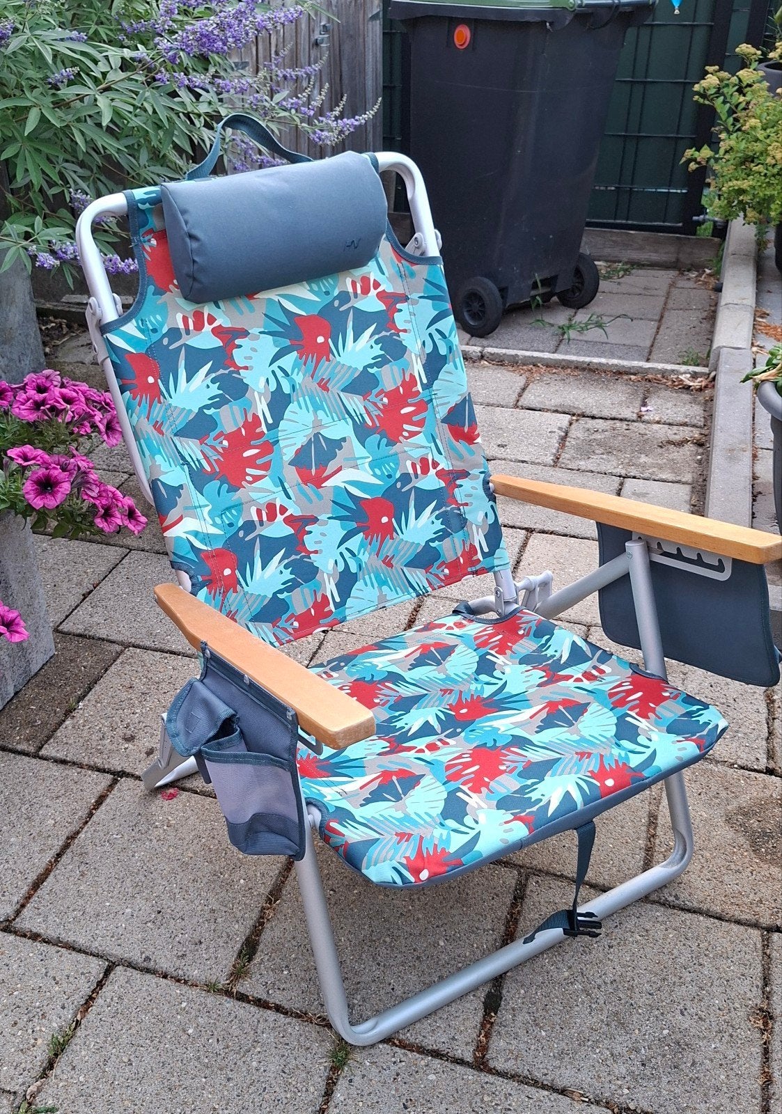 ANWB Strandstoel met rugtasfunctie en tassen, Caravans en Kamperen, Ophalen, Campingstoel