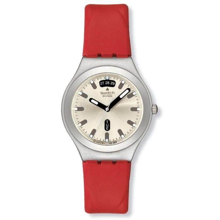 Vintage Swatch heren horloge in originele hoes, Gebruikt, Staal, Polshorloge, Ophalen of Verzenden