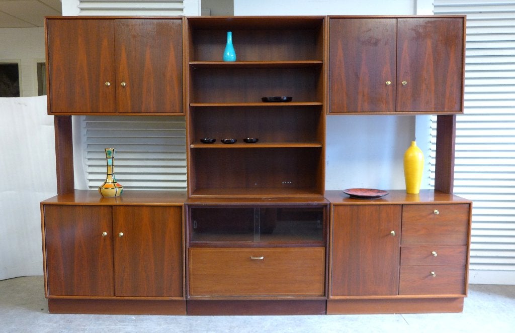 Zeer fraaie vintage modulair Formule wandkast, 250 tot 300 cm, Gebruikt, 200 cm of meer, Onbekend
