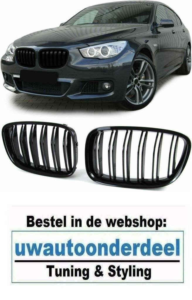 Grill Nieren Dubbele Spijl Zwart Voor Bmw 5 Serie GT F07, Verzenden, Automotive Parts, A.parts@hotmail.nl, Trasmolenlaan 12 3447 GZ Woerden