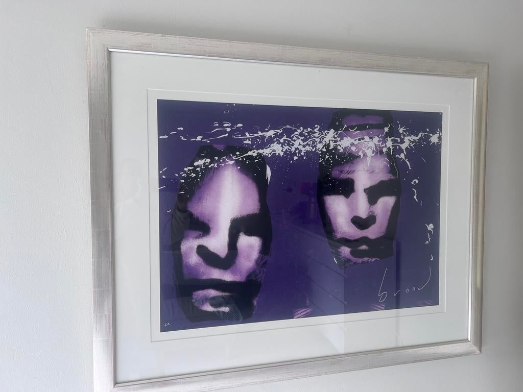 Grote originele Herman Brood E.A. – gesigneerd – 127x101 cm, Ophalen of Verzenden, Zo goed als nieuw, 125 cm of meer, Schilderij