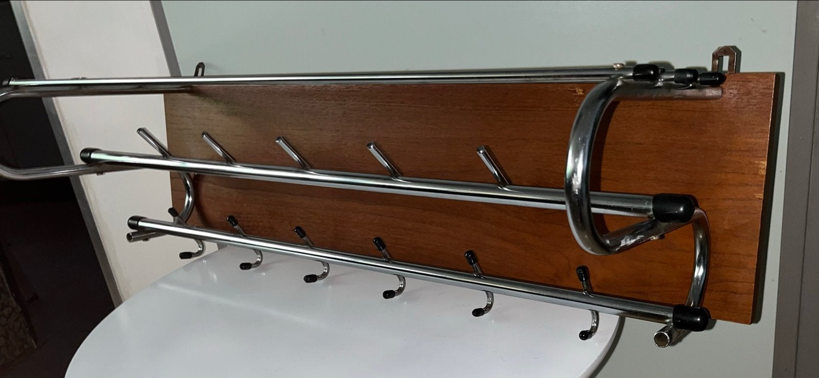 Vintage wandkapstok met hoedenplank en haken, Huis en Inrichting, Woonaccessoires | Kapstokken, Wandkapstok, Gebruikt, Ophalen of Verzenden