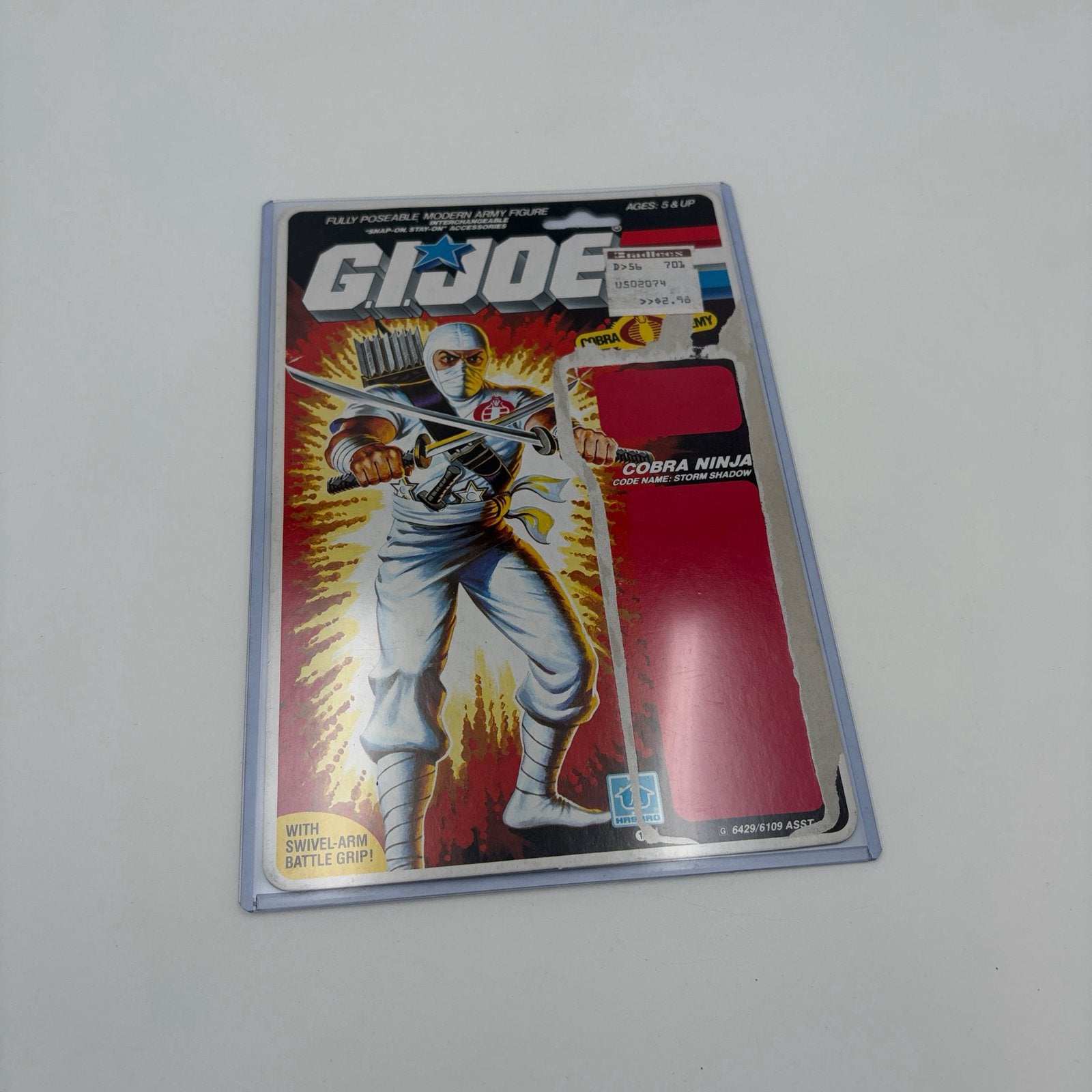 Storm Shadow Cardback G.I. Joe, Gebruikt, ., Ophalen of Verzenden, Hasbro