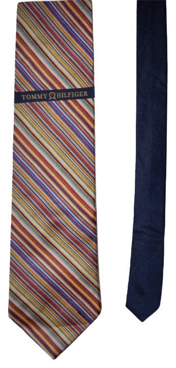 Nieuwe Tommy Hilfiger zijden stropdas, multicolor, Nieuw, Met patroon, Tommy Hilfigger, Meerkleurig