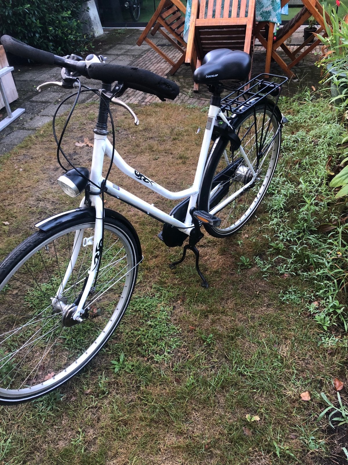 Batavus Damesfiets met Lage Instap - Wit, Ophalen, Velgrem, Batavus, 53 tot 56 cm