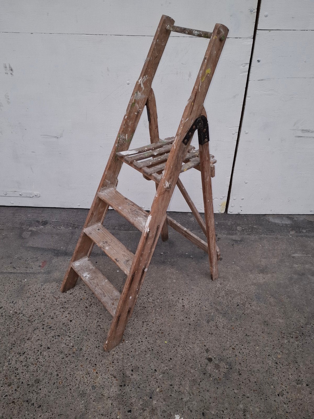 Oude houten trap - Vintage schildersladder, Doe-het-zelf en Verbouw, Ophalen