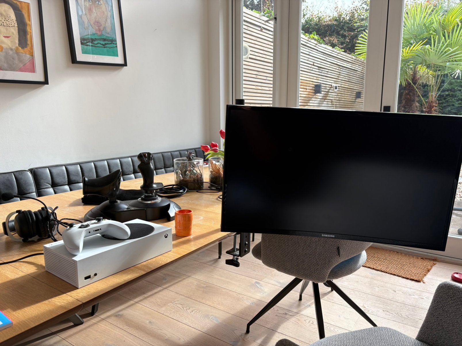 Bundle - Xbox Series S + Monitor + Headset + Joystick, Ophalen, Zo goed als nieuw