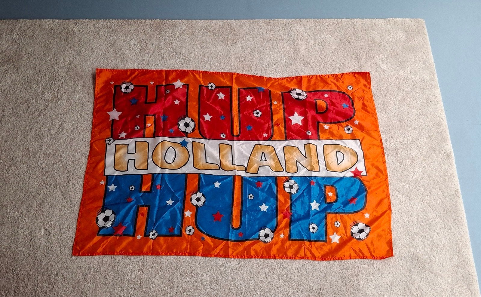 Hup Holland Hup cape / vlag - 100x145cm  Oranje voetbalvlag, Ophalen of Verzenden, Overige binnenlandse clubs, Overige typen