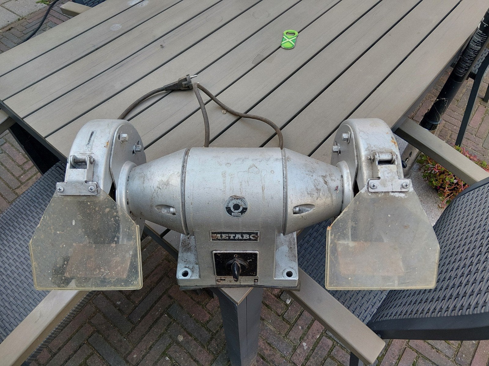 metabo werkbankslijper 175mm, Ophalen, Gebruikt, Minder dan 700 watt, Werkbankslijpmachine