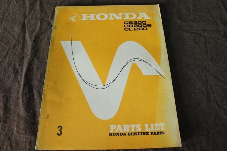 Honda CB200 B  CL200 1974 motorcycle parts list, Ophalen of Verzenden, Honda