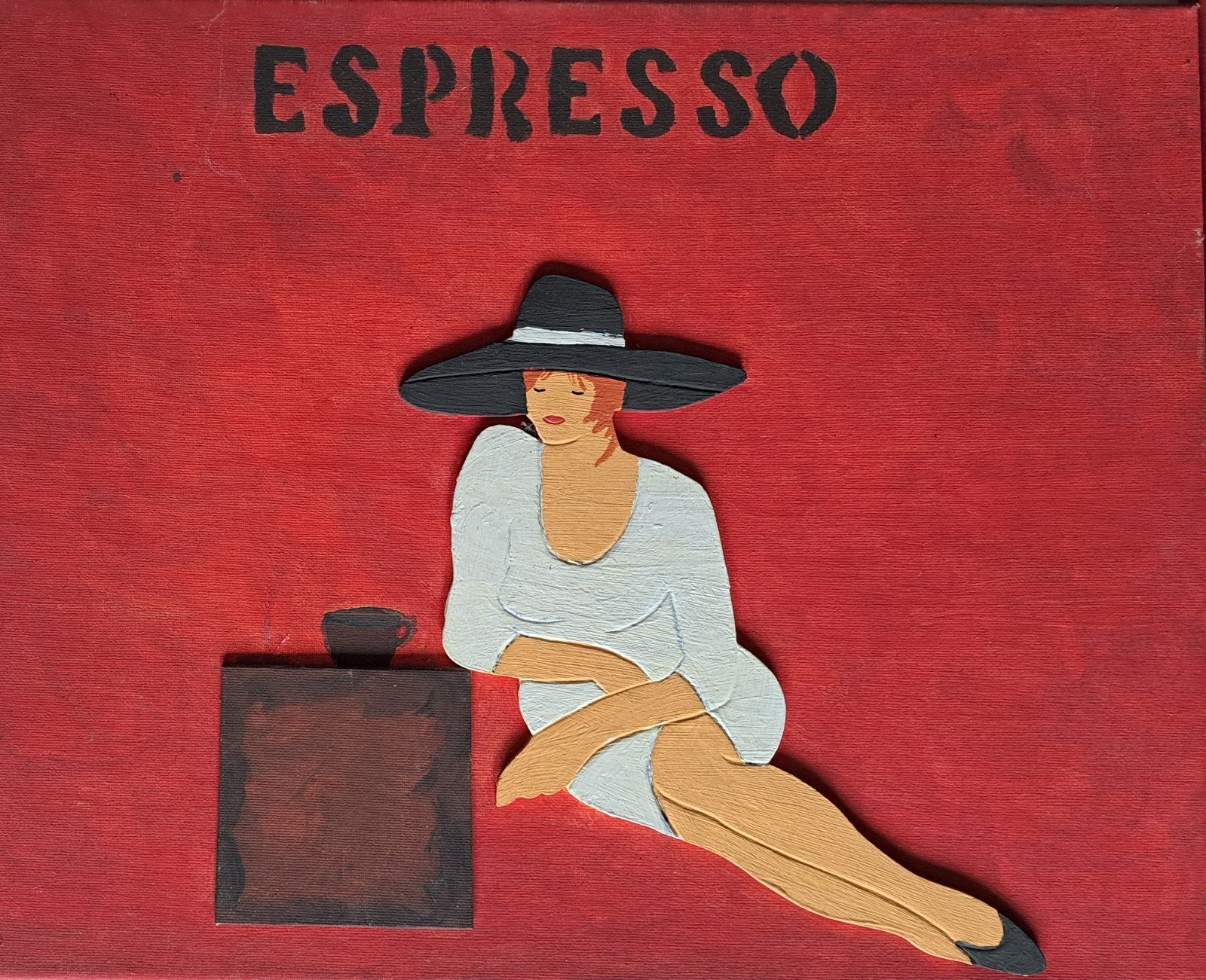 Schilderij 'Vino Rosso' - Handgemaakt  Kunstwerk, Ophalen of Verzenden, Nieuw, Schilderij