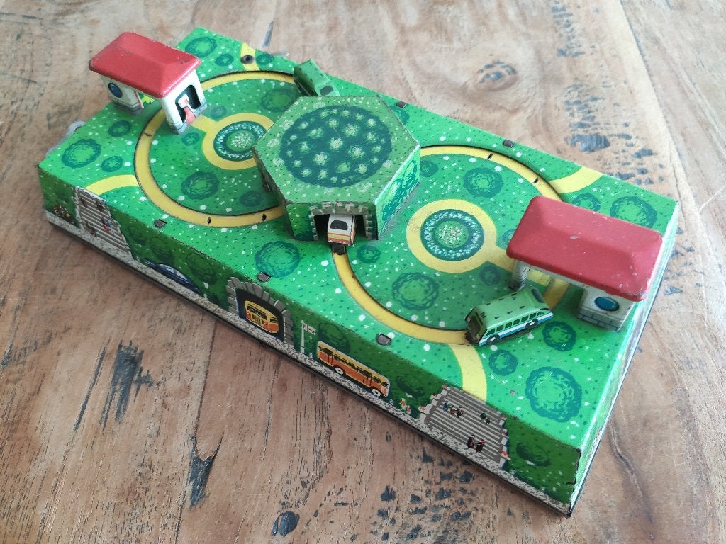 Blikken speelgoed (autobus traject), Ophalen of Verzenden