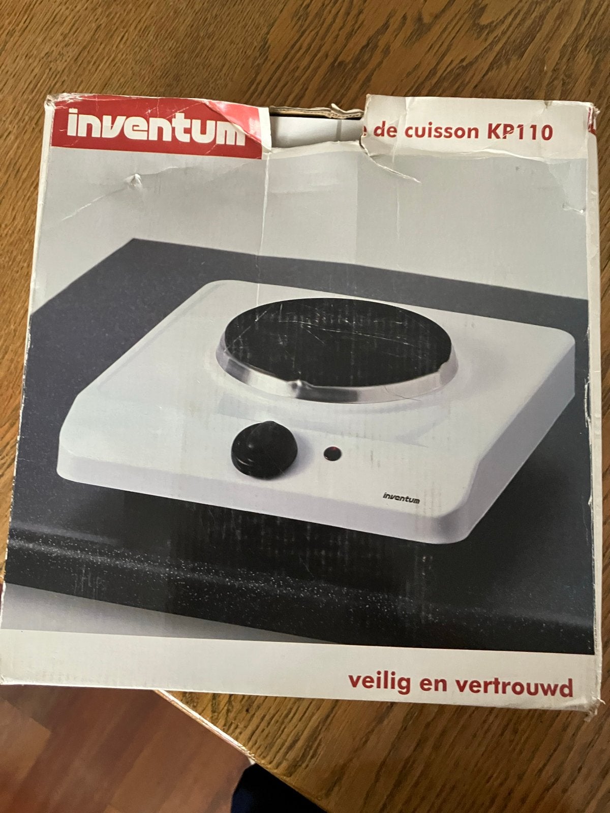 Inventum KP110 1-pits kookplaat - Wit, 3 kookzones of minder, Ophalen of Verzenden, Zo goed als nieuw, Vrijstaand