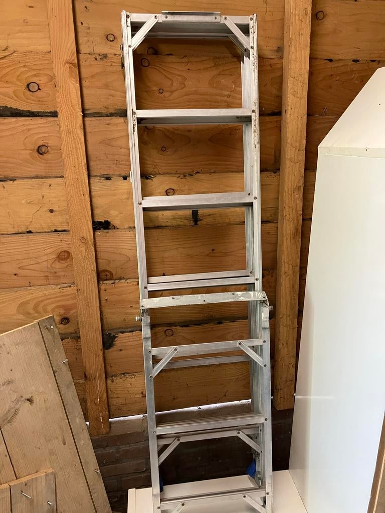 Aluminium Schuiftrap voor Zolder/Vliering tot 250 cm, Ophalen, Gebruikt, Trap, Opvouwbaar of Inschuifbaar