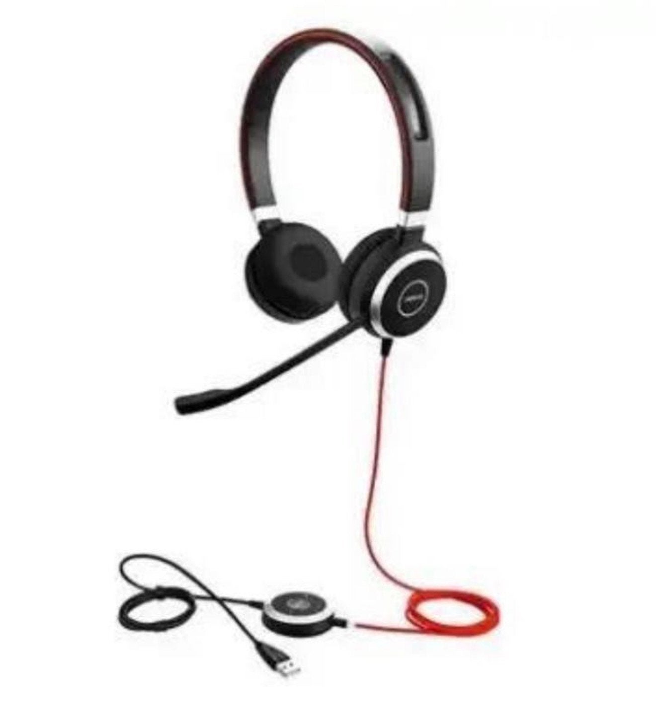 Jabra Evolve 40 UC Stereo Headset usb-c koptelefoon office, Computers en Software, Headsets, Mute-functie, Ophalen of Verzenden