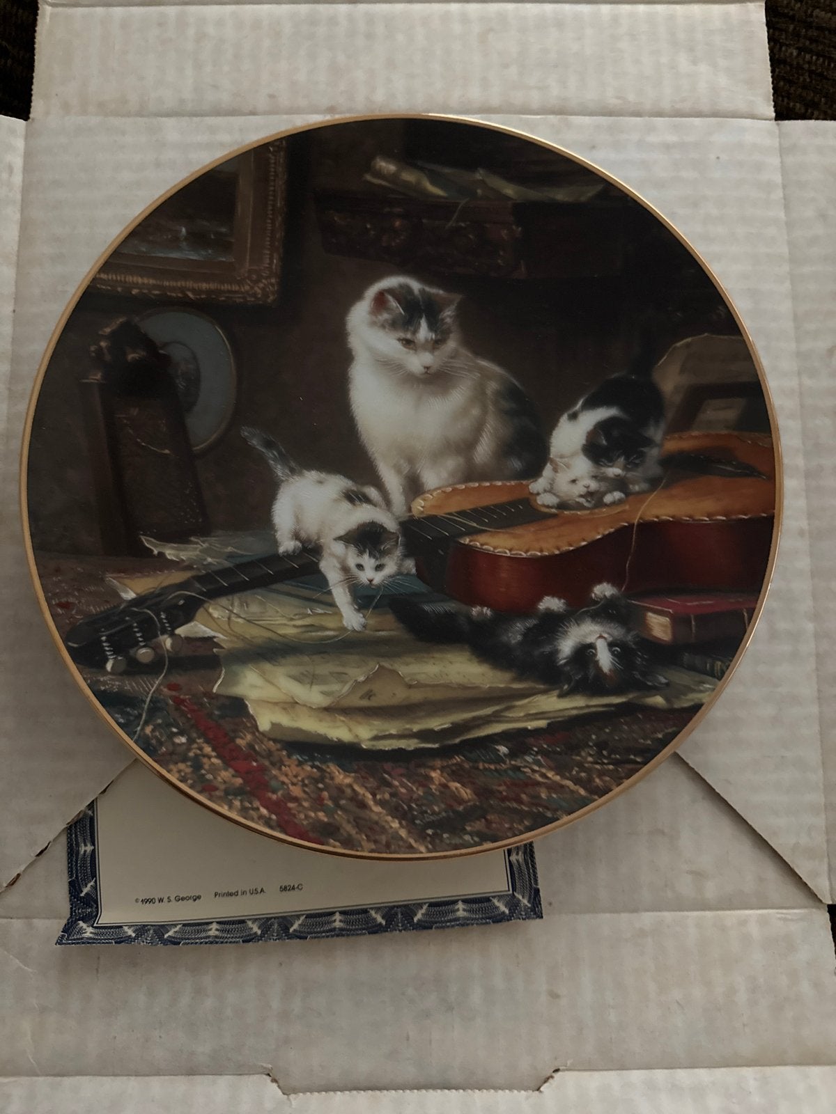W.S. George "String Quartet" Katten Sierbord, Antiek en Kunst, Ophalen of Verzenden