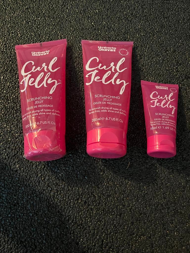 3 x Curl Jelly Scrunching Jelly Gel, Ophalen, Zo goed als nieuw, Gel, Wax, Haarlak of Mousse
