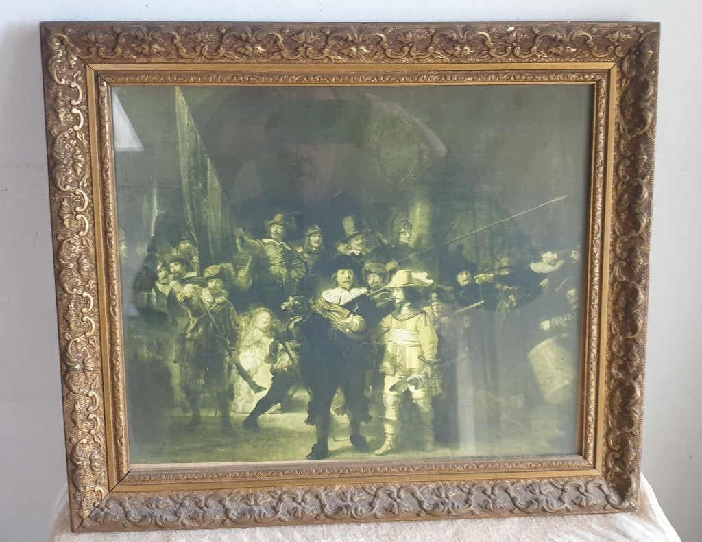 Vintage fotolijst. afm 40 cm x 47 cm. zie foto's., Ophalen of Verzenden