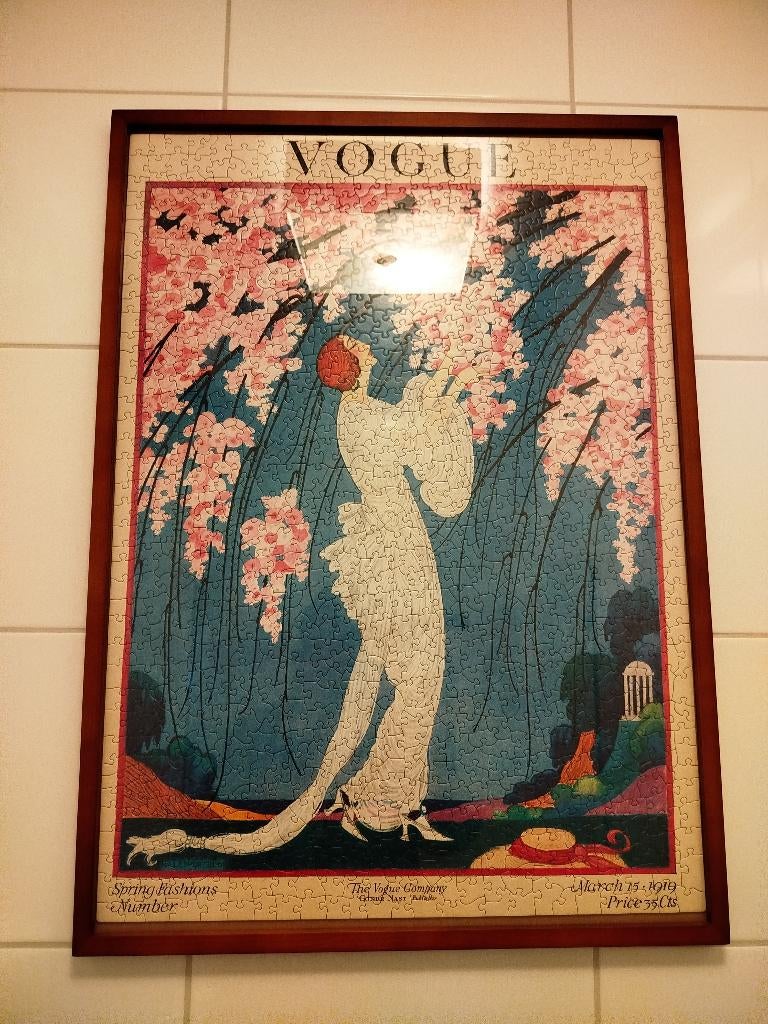 Completed and Framed Vogue Cover Puzzle Art, Ophalen of Verzenden, A1 t/m A3, Film en Tv
