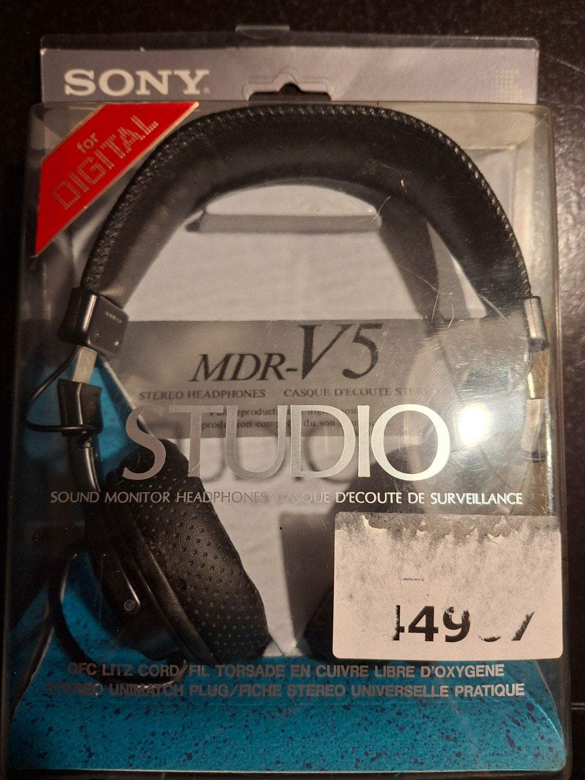 Sony MDR-V5 vintage Studio Hoofdtelefoon - Nieuw in verpakki, Nieuw, Ophalen of Verzenden, Sony, Zwart