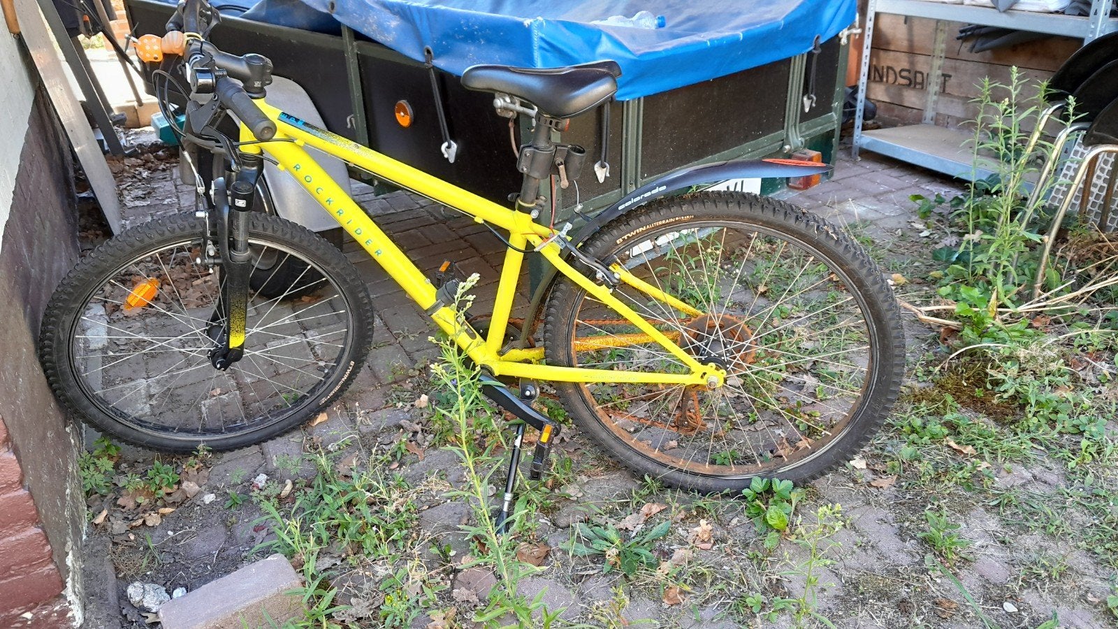 Gele Rockrider expl 500 kinderfiets - 24 inch, 20 inch of meer, Gebruikt, Velgrem, Ophalen
