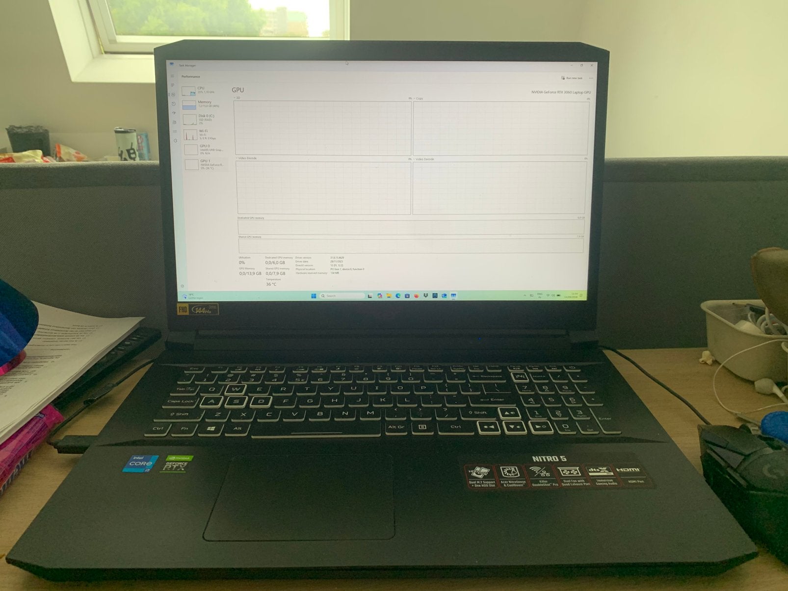 Gaming Laptop i7 / RTX 3060 / 16GB RAM / 144Hz - FHD scherm, Computers en Software, Gebruikt, Met videokaart, 2 tot 3 Ghz, Qwerty