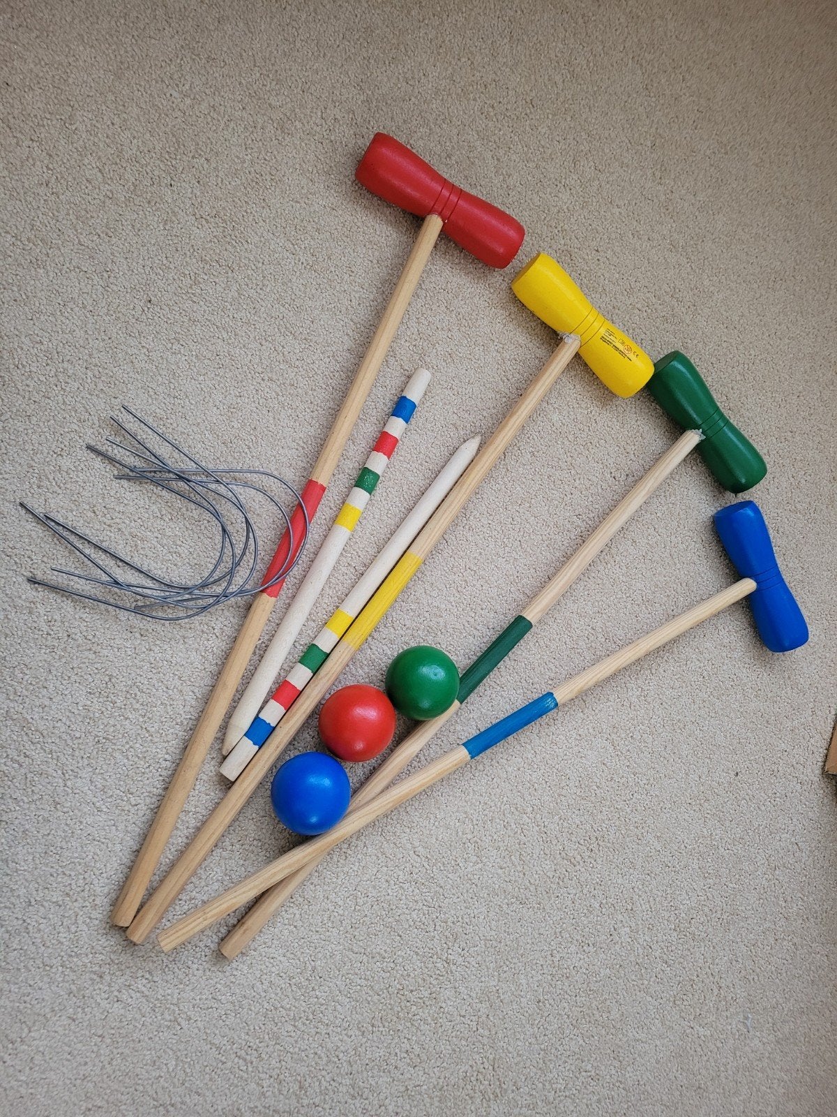 Croquet spel voor 4 personen compleet en in goede staat, Gebruikt, Onbekend, Ophalen of Verzenden, Onbekend