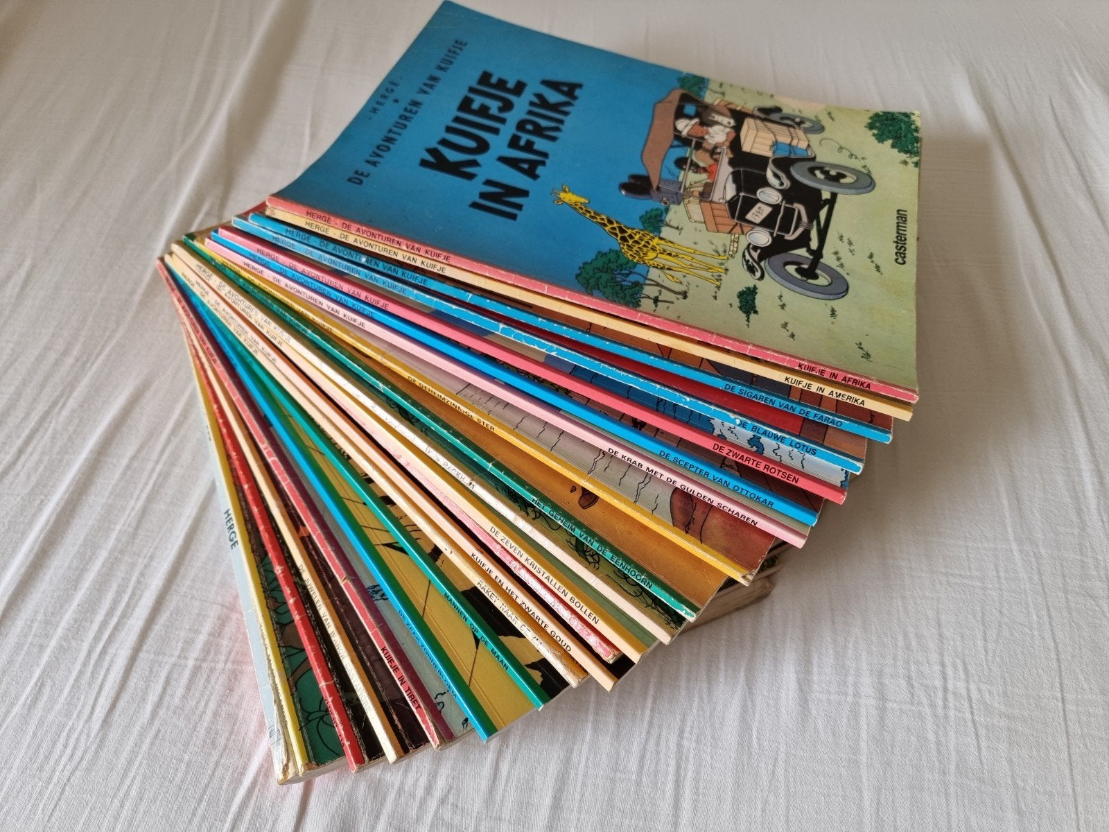 Kuifje complete set 22 albums – Hergé – Casterman – strips, Complete serie of reeks, Ophalen of Verzenden, Gelezen, Hergé